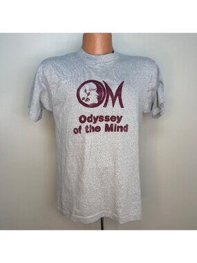 Vintage 1980s OM Odyssey of the Mind T-Shirt, Collierville High School, Size Med